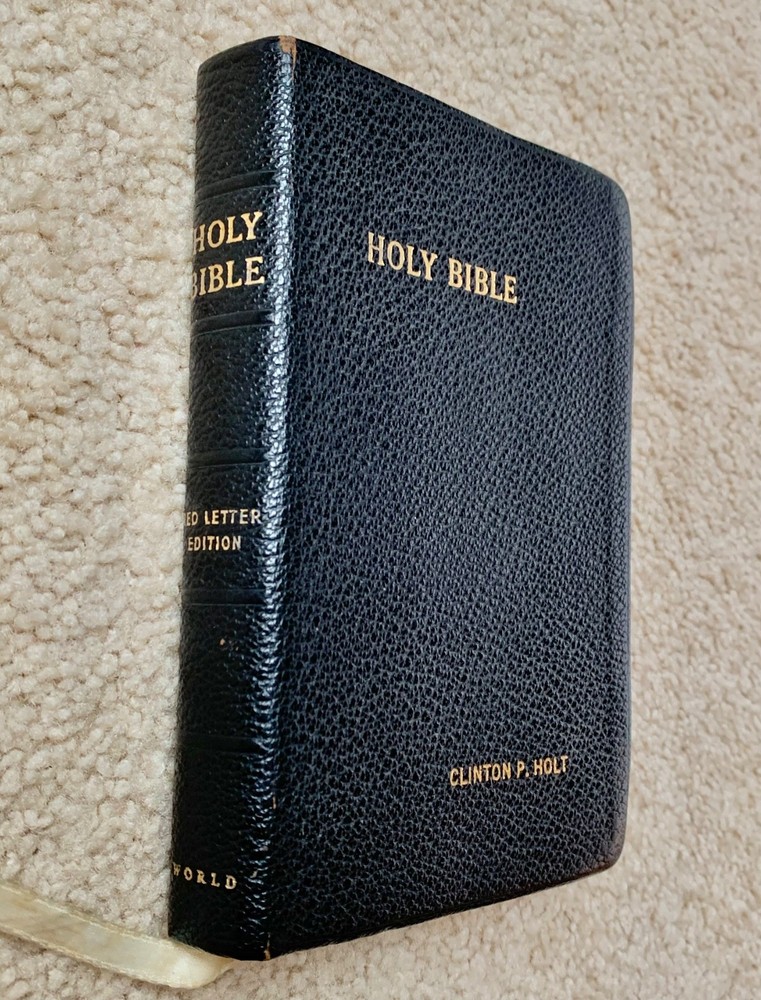 Bible world publishing company compact red letter 1950s 652 361 Morocco