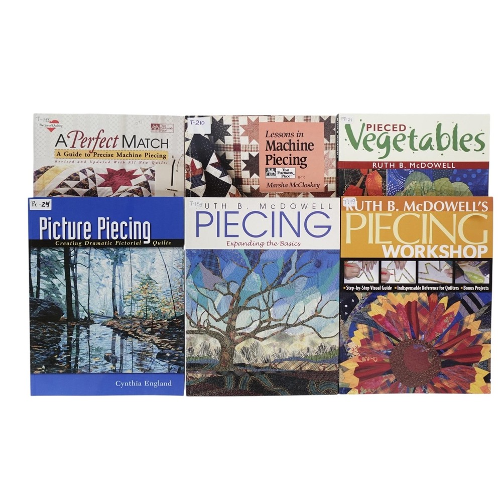 Lot of 6 Quilting Books Piecing Techniques Ruth B McDowell Cynthia England Set