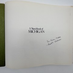 A Sketchbook Of Michigan Reynold H. Weidenaar-Signed-1980 Baker Book House /cb