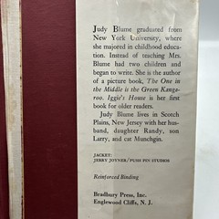 IGGIE’S HOUSE~Judy Blume~1970~1st printing~HCDJ~ Ex Liberia