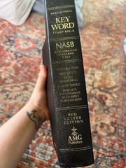 AMG Publishers Hebrew-Greek Key Word Study Bible NASB Genuine Leather