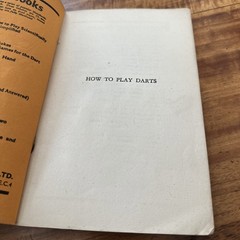 How To Play Darts by John Young Vintage Book