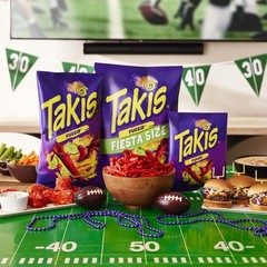 Takis Fuego 17 oz Fiesta Size Bag, Hot Chili Pepper & Lime Rolled Tortilla Chips
