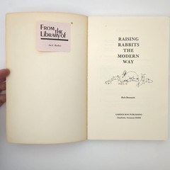 Raising Rabbits The Modern Way Livestock Homesteading Paperback Book Bob 1976