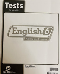 BJU Press English 6 Writing and Grammar Tests 2nd Edition 2006 Homeschool Unused