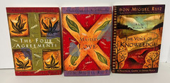 Lot of 3 Don Miguel Ruiz Voice of Knowledge Mastery of Love Four Agreements NEW