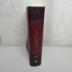 King James Study Bible Full-Color Edition by Thomas Nelson Burgundy Faux Leather