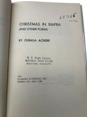 Christmas in Biafra and Other Poems Chinua Achebe 1973 First Edition Doubleday