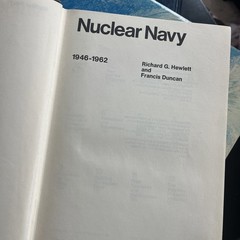 Nuclear Navy 1946-1962 Richard G. Hewlett & Francis Duncan HCDJ 1974