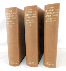 Letters Of Charles and Mary Lamb 3 Vol 1935 HC Dent Methuen Great Britain VGC