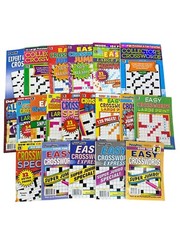 Lot of 10 Crossword Puzzle Books Unsorted Penny Press Dell Kappa Bundle