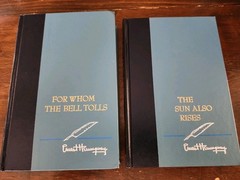 Lot Of 2 Sun Also Rises For Whom Bell Tolls Hemingway Hardcover Scribner Classic
