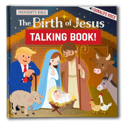 The Birth of Jesus Kids Talking Book w/ Trump Voice Nativity Gift Hardcover
