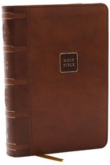 KJV Compact Bible w/ 43,000 Cross References, Brown Leathersoft, Red Letter,