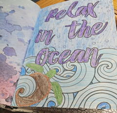 Color Me! Journal: Relax in The Ocean “Under The Sea” 6″ X 81/2″ Tall 160 Pages
