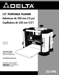 Delta 13″ Portable Planer 22-590 Instruction Manual SPIRAL BOUND