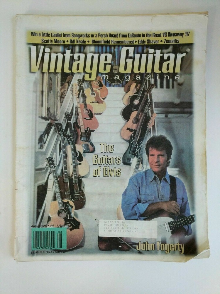 Vintage Guitar Magazine-Aug1997-John Fogerty Cover-220 Pages-Shaver-M113