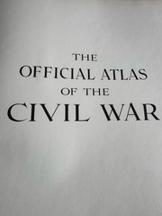 The Official Atlas of the Civil War 1958 1st Edition Huge Map Book Sold As Shown