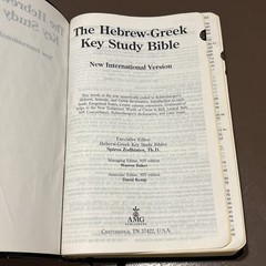 Hebrew Greek Key Word Study Bible NIV Red Letter Ed AMG Bonded Leather Indexed