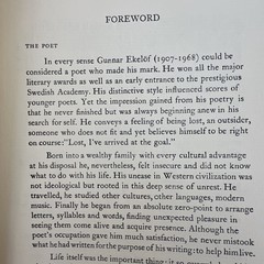 SWEDISH ENGLISH Poems Gunnar Ekelöf 1976 trans. Brita Stendahl LIMITED PRINTING