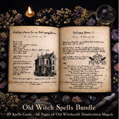 77 Pages Witchcraft Grimoire Pages Book of Shadows Kit with Moon Phases