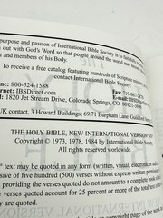 International Bible Society Holy Bible New International Version Hardcover 1984