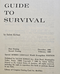Vtg 1969 GUIDE TO SURVIVAL Salem Kirban END TIMES APOCALYPSE ANTICHRIST PB