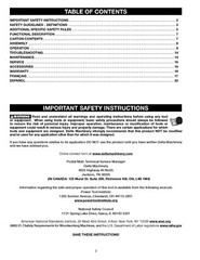 Delta TP305 Instruction Manual User Guide For 12″ Portable Planer Coil Bound