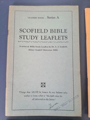 Scofield Bible Study Leaflets Leaders Book Series A, B, C, D, 1935
