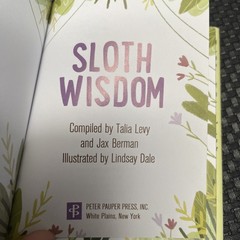 Sloth Wisdom Mini Book Hardcover