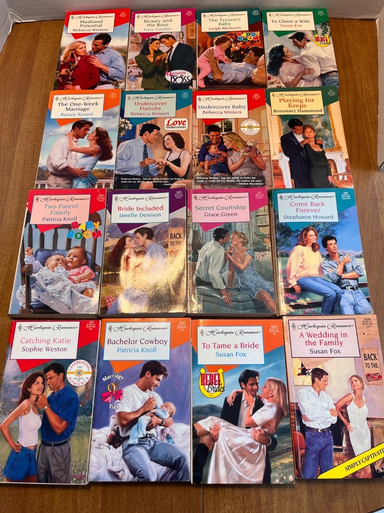 Harlequin Romance Novels Lot of 16 Vintage Paperbacks (See Photos for Titles)