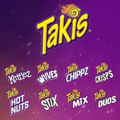Takis Fuego 17 oz Fiesta Size Bag, Hot Chili Pepper & Lime Rolled Tortilla Chips