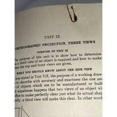 Basic Units In Mechanical Drawing Book 1 – Hoelscher and Mays – 1933 Hard Cover