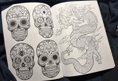 Tattoo Design Coloring Book ~ 48 pages ~ variety of Images ~ Mindful Coloring