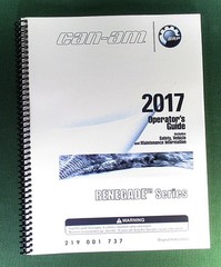 2017 Can-Am Renegade 850 Owner’s Manual: 180 Pages & Protective Covers!