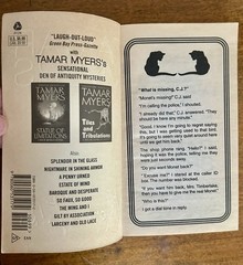 TAMAR MYERS A Den Of Antiquity Mystery Tiles And Tribulations And More Lot of 4