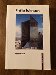 Philip Johnson by Peter Blake – English & German architecture book – VERY GOOD