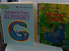 Golden Books Little Golden Books Lot 2 Hardcover Grover’s Alphabet/Jungle Book