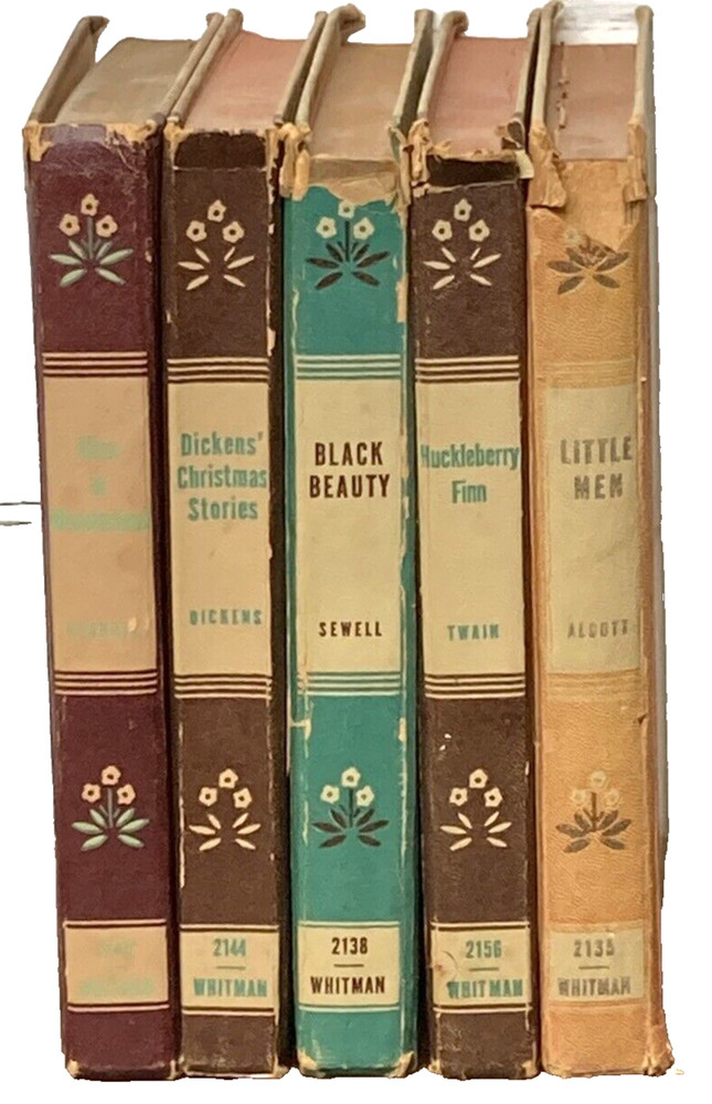 Vintage Antique Set of 5 Whitman Publishing Co Classic Books 1935/40s