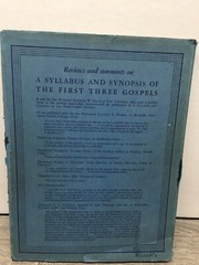 A Syllabus and Synopsis of the First Three Gospels by Walter Bundy 1932 Parallel