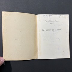 Les Droits de l’Homme Pages d’histoire de France Livre 2 Langellier 1963