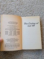 The Crying of Lot 49 by Thomas Pynchon : Vintage PB, Bantom Windstone Edit 1982