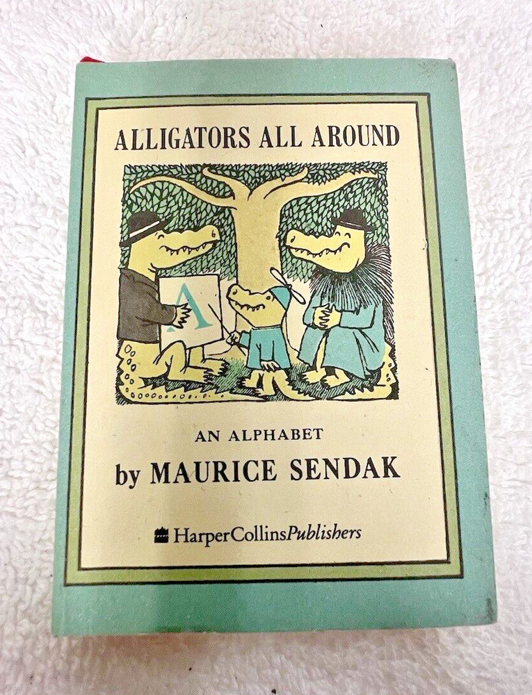 Maurice Sendak Alligators All Around Nutshell Library Miniature Book HBDJ 3 5/8″