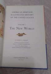 American Heritage History of the United States Vol. 1 : The New World Hardcover