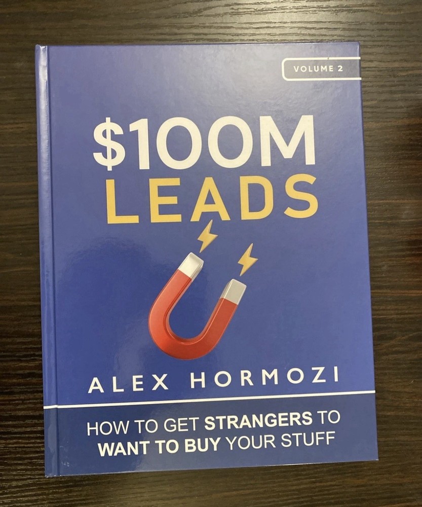 Alex Hormozi Book $100M One Hundred Million Dollar Leads Hardbound – NEW