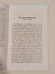 Secret Holocaust by Eustace Mullins SB