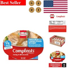 Hearty Chicken and Gravy with Creamy Mashed Potatoes – 10oz Trays, 6 Count