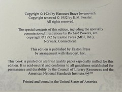 EASTON PRESS: A Passage To India: Collector’s Ed. by E. M. Forster – 1992 HC