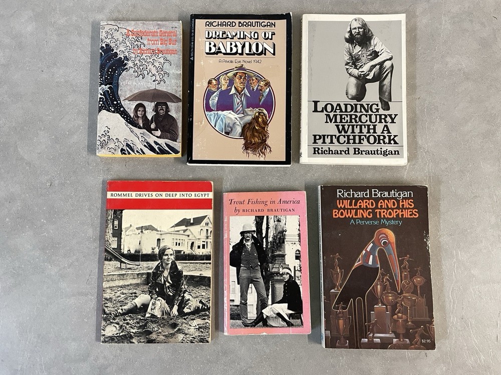Lot of 6 Paperback Books By Richard Brautigan Original 1960’s-1970’s Printings