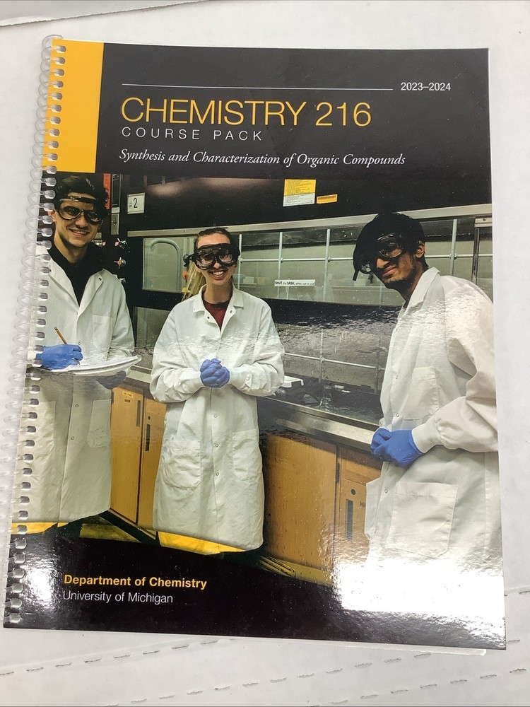 Chemistry 216 Course Pack 2023-2024 Spiral NEW